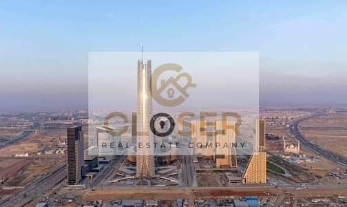 مكتب للبيع 77 متر متشطب بالتكييفات بسعر لقطه بتسهيلات علي 10 سنين + 440.000 مقدم ف تاج تاور 2 العاصمه Taj Tower