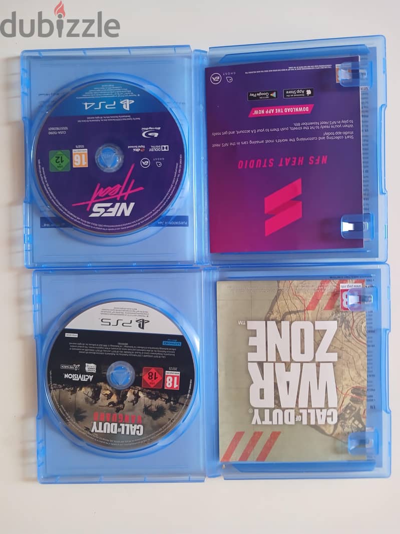 ps 4 5 games used like new 2