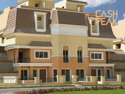 تاون هاوس بنص السعر في sarai سراي علي طريق السويس مباشرة وسور ب سور مع مدينتي