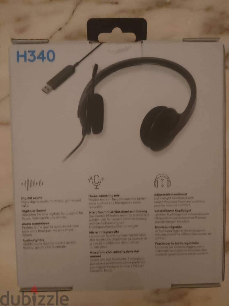 Logitech wired headphones H340 2