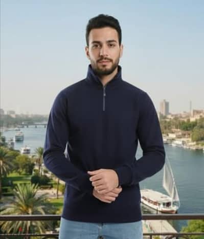 سويت شيرت رجالي (جملة) نص سوستة - صور واقعية على الطبيعة