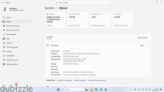 لاب توب dell g5 5500