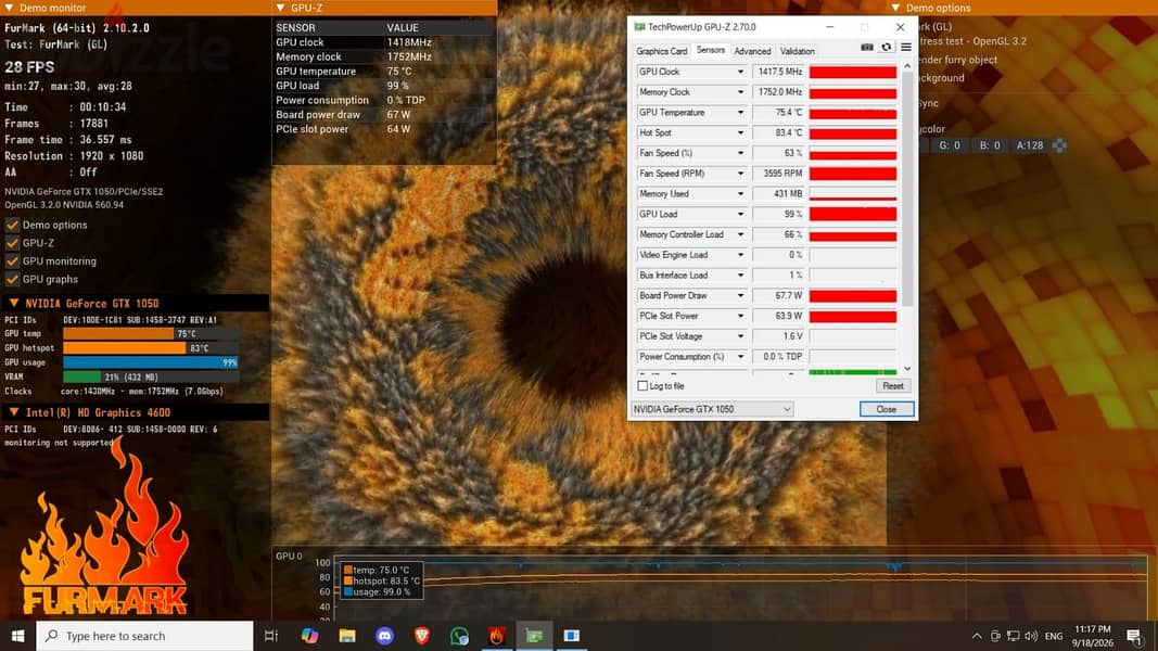 GeForce® Nvidia GTX 1050 OC Low Profile 2