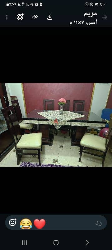 ترابيزه سفره ب٦كراسى