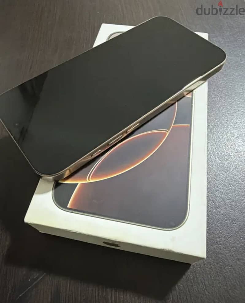 iPhone 16 pro max - gold with box like new 1