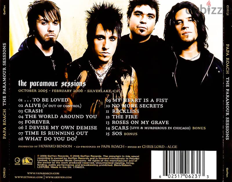 Papa Roach - The Paramour Sessions (CD Album) 1