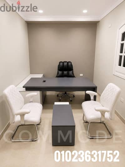 طقم مكتب مدير مودرن إداري خشب mdf اسباني مكاتب مديرين استقبال شركات