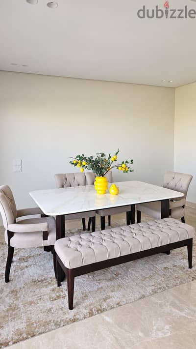 Dining table and chairs