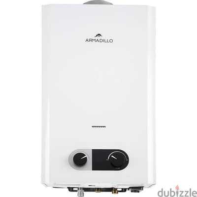سخان غاز ارماديلو، 10 لتر، بمدخنة، ARM-HA-GAS-H-WH-0010 - أبيض