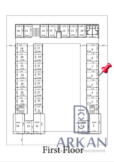 Pay in installments over 3 years and receive your shop immediately. 27m², first floor, two facades on the service walkway in the heart of Hadayek Octo