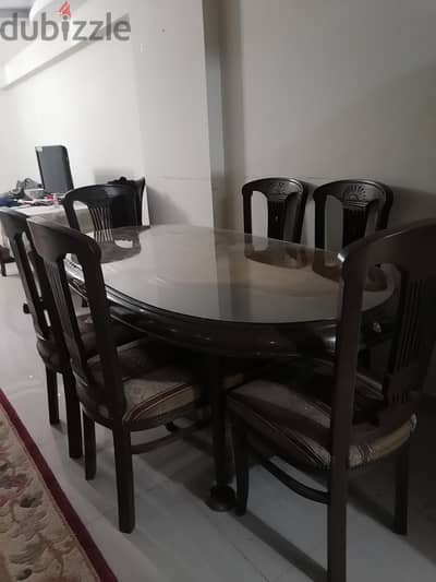 غرفة سفرة كاملة 8 كراسي بحالة الزيرو Dining Room Like New