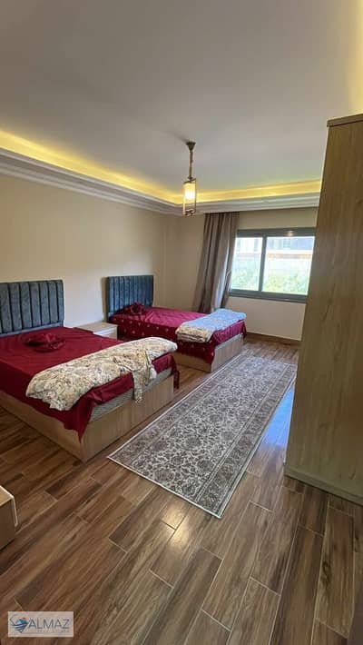 Furnished apartment for rent in the Fifth Settlement, within the Al-Masrawiya Compound. It is located directly on South Teseen Street, near Waterway.