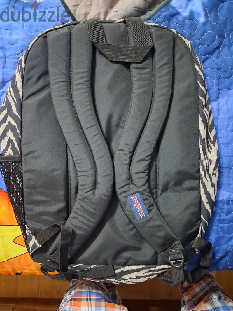 Jansport Big student Backpack Zebra Patterned Brand neww 1