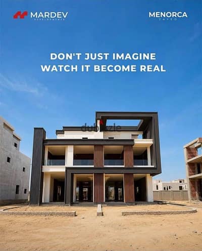 With a 10% down payment, a townhouse villa for sale, 225m in menorca compound, Sheikh Zayed
