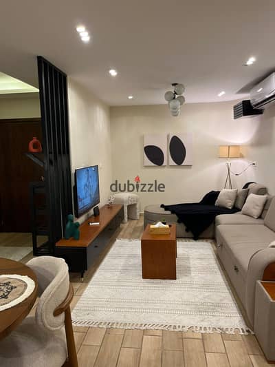 شقة للإيجار الرحاب أرضي بحديقة | 90م + 50م Garden | مفروشة Fully Furnished | تشطيب فاخر | Landscape View | بجوار Gateway Mall