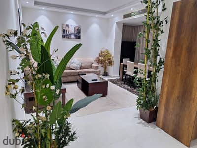 Furnished ground floor apartment with a garden for rent in Lake View Residence
