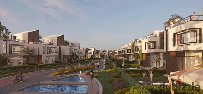 تاون هاوس بموقع متميز وجاهز للتسليم في القاهرة الجديدة مشروع "كريك تاون" (Creek Town  دقيقتان عن مدينة الرحاب