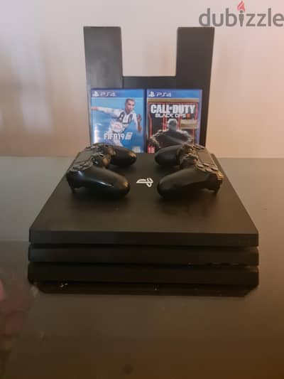 PS4 Pro 1TB + 2 Games + 2 Original Controllers | بلايستيشن 4 برو