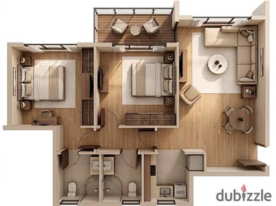 Apartment 98 meters in Nour City old reservation and only 800,000