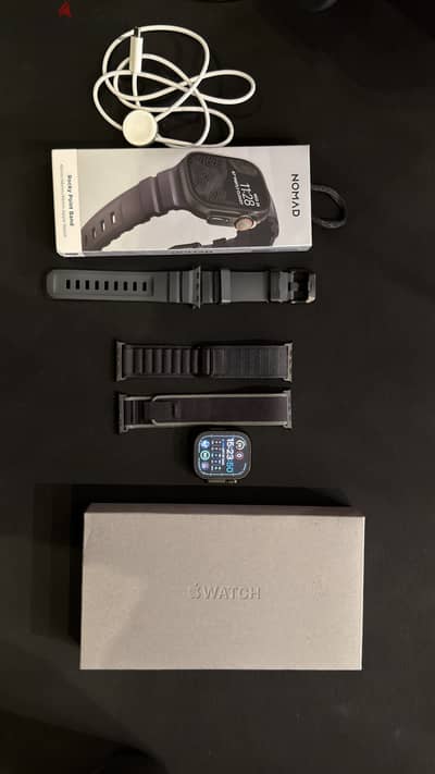 Apple watch ultra 3 with 2 original apple bands and nomad band