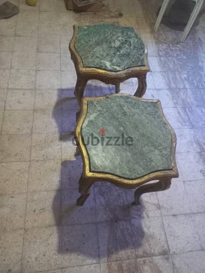 عدد 2 ترابيزة ركنة صالون مذهب كلاسيك