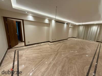 Apartment for sale in Galleria Moon Valley Compound – Fifth Settlement: 195 sqm + 183 sqm garden; includes kitchen and air conditioning, garage, and s