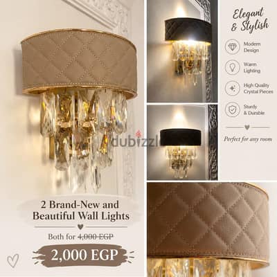 2 beautiful wall lights