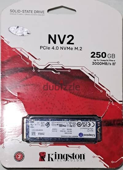Kingston NV2 250GB PCIe 4.0 NVMe M. 2 SSD