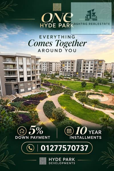 I own an apartment in the heart of Golden Square! Prime Location next to City Gate and Hyde Park New Cairo and Mountain View Hyde Park.