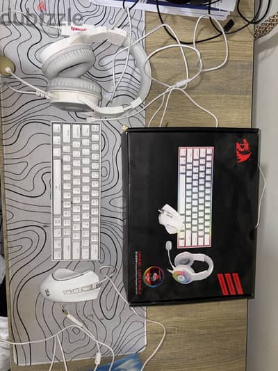 تجميعة ريدراجون كامله Redragon S129W White Combo مستعمل نظيف