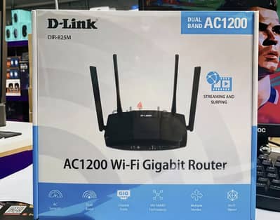 راوتر وربيتر D-Link DIR-825M AC1200 ثنائي النطاق جيجابت واي فاي