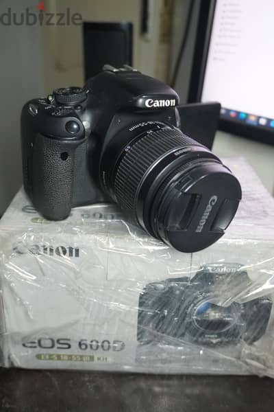 Canon 600D + 18-55mm | شاتر 28 ألف | 2 بطارية | 16GB | كارتونة