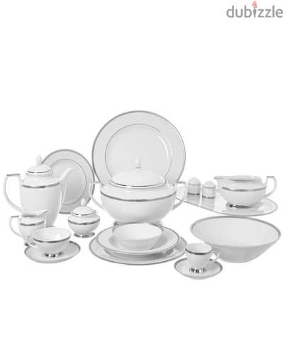 طقم صيني Bavaria dinner set– صناعة ألمانى  – فضي  – جديد ولم يُستخدم