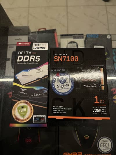 Ssd wd black 1tb and ram t force 16gb 6000mz (all new)