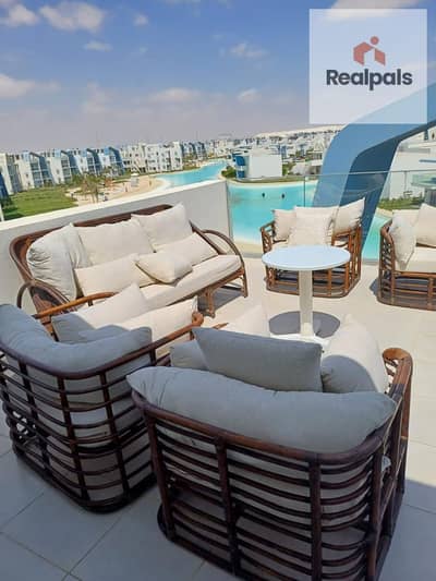 PENTHOUSE FOR SALE IN FOUKA BAY( 112+54 )ROOF - ( WITH FURNITURE AND AC'S ) DIRECT LAGGON