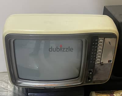vintage Toshiba Blackstripe CRT television