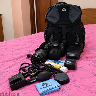 Canon EOS 600D + Canon 75-300mm Lens + Sigma Flash + Vanguard Bag