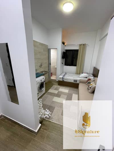 Fully furnished studio for rent in South Academy, Fifth Settlement – ​​open view.