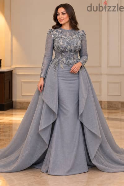 Elegant Silver Grey Dress