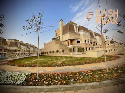 212m 4-Bed S-Villa Open View 50m Garden Sarai Compound New Cairo Suez Rd Opposite Madinaty Mins to 5th Settlement