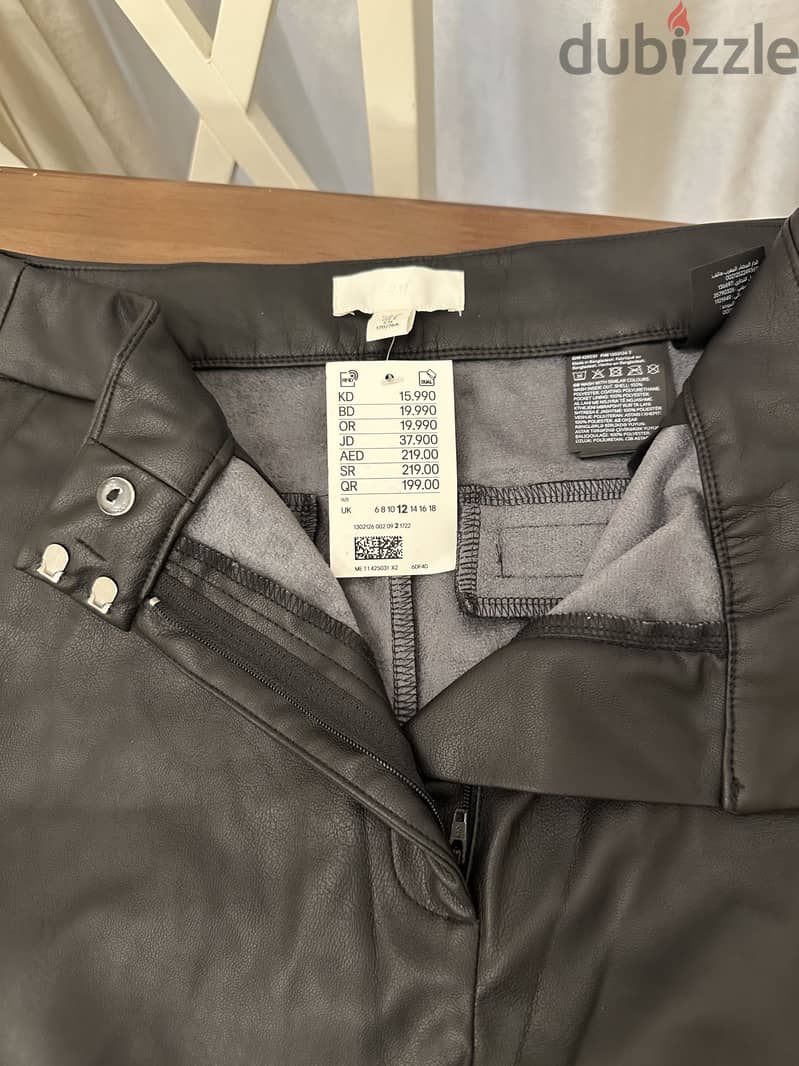 H&M Flared Leather Pants 1