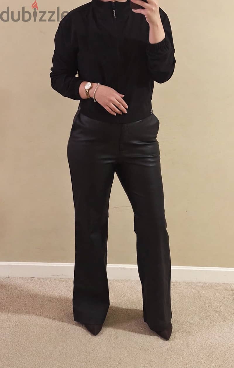 H&M Flared Leather Pants 3
