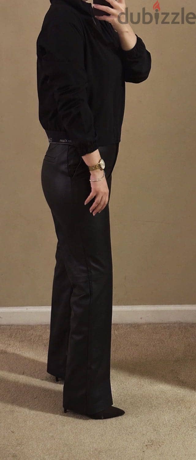 H&M Flared Leather Pants 4