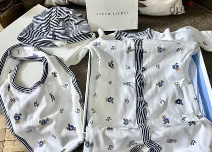 Brand New Ralph Lauren Polo Bear 3-Piece Baby Gift Set