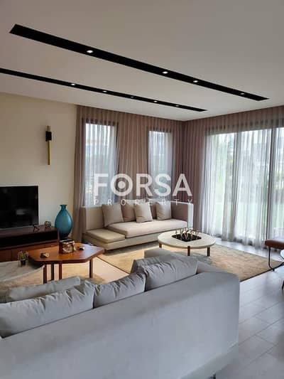 شقة بجاردن متشطبة للبيع في كمبوند بالم هيلز التجمع الخامس بالتقسيط 8 سنوات بدون عمولات palm hills new cairo No Commission