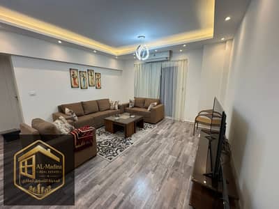 Apartment for rent with private garden , second residence, fully finished and furnished hotel in Al-Rehab