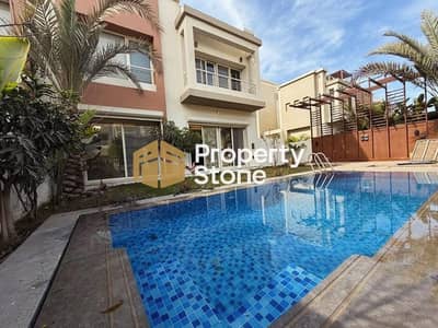 Twin House for Rent | Cairo Festival City – Oriana | First Use | Ready to Move In | Fully Finished with ACs | Semi-Furnished | Private Swimming Pool |