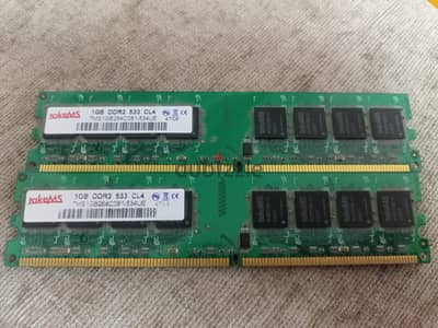 رامات كمبيوتر ديسكتوب DDR2 مساحة 1 جيجا takeMS.  الحالة ممتازة.