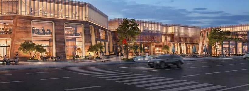 Finished admin office for sale in Thru Mall on Waslet Dahshour Road, Sheikh Zayed, in front of Beverly Hills