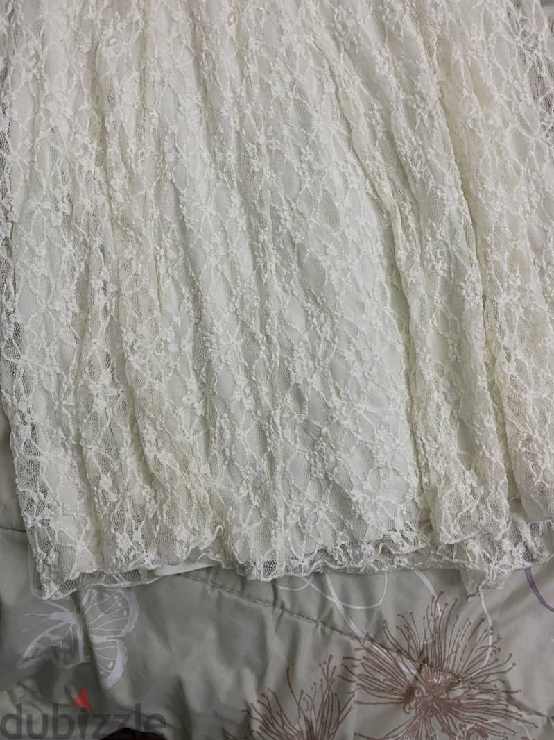 Long White Lace Dress - Pull&Bear 5